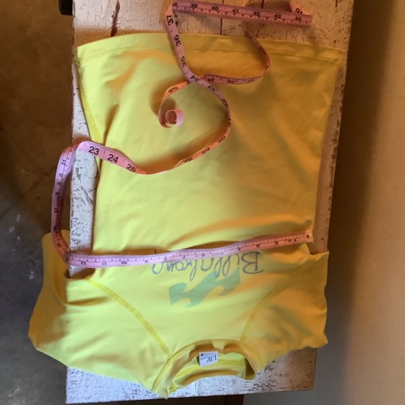 billabong Billie Girls Rashgaurd swim top Small yellow - Picture 7 of 10